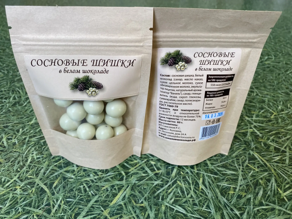 №2 Сосновые шишки в белом шоколаде, 60г   в Пскове