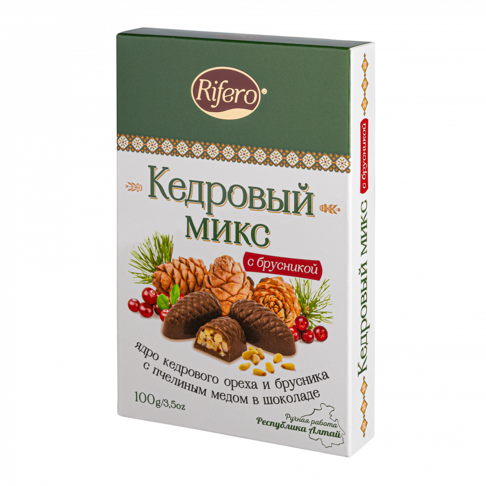  Риф и ко Конфеты "Кедровый микс БРУСНИКА" 100г    в Пскове