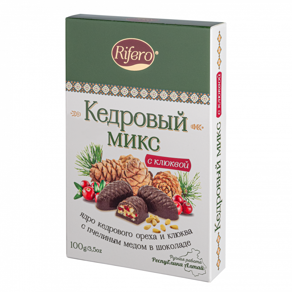  Риф и ко Конфеты "Кедровый микс КЛЮКВА" 100г     в Пскове