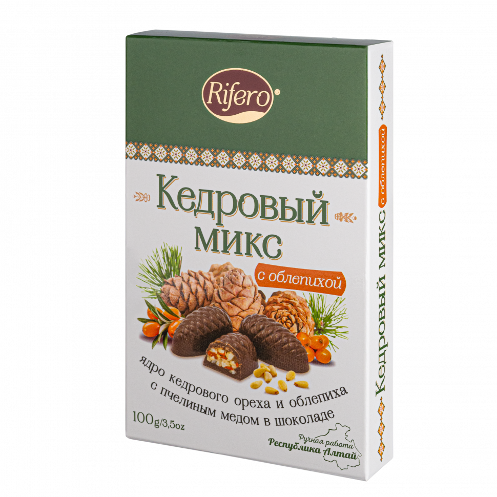 Риф и ко Конфеты "Кедровый микс ОБЛЕПИХА" 100г      в Пскове