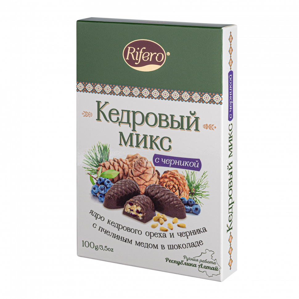  Риф и ко Конфеты "Кедровый микс ЧЕРНИКА" 100г       в Пскове